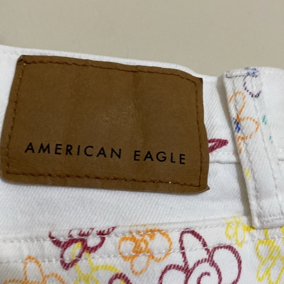 AE Pride Stretch Low-Rise Baggy Bermuda Short women 20 Colorful Graphic y2k - Picture 5 of 10